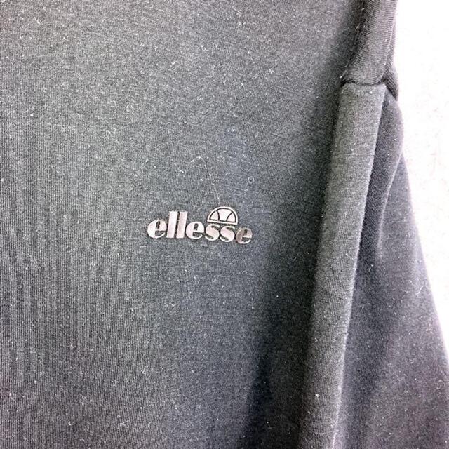 ellesse(エレッセ)の希少 90s エレッセ フルジップパーカー プリント ブラック 美品 メンズのトップス(パーカー)の商品写真