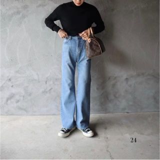 ビッグジョン(BIG JOHN)のepa × Big John flare jeans light blue 24(デニム/ジーンズ)