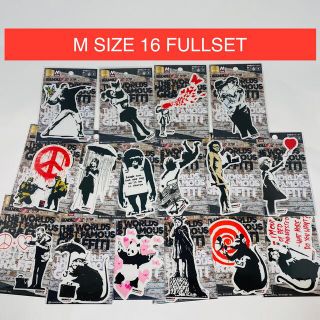 BNK-16set M バンクシー ステッカー M 透明 全16種セット(その他)