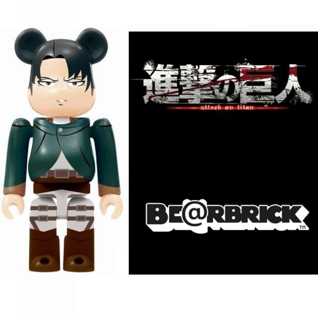 進撃の巨人 ベアブリック リヴァイ　未開封品　新品　bearbrick　送料込み エンタメ/ホビーのフィギュア(アニメ/ゲーム)の商品写真