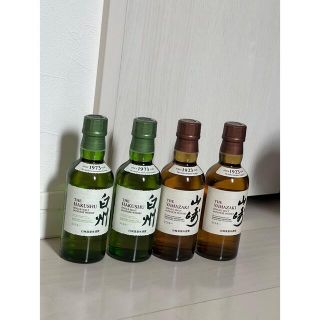 サントリー(サントリー)の山崎 白州 シングルモルトウイスキー　180ml 4本セット(ウイスキー)