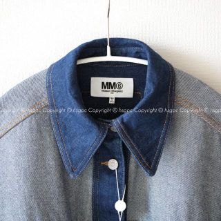 「MM6 リバースデニム シャツ ジャケット コート オーバーサイズ