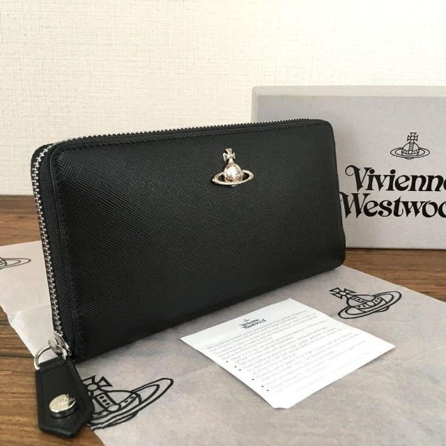 Vivienne Westwood(ヴィヴィアンウエストウッド)の未使用品 Vivienne Westwood 長財布 オーブ ブラック 241 レディースのファッション小物(財布)の商品写真