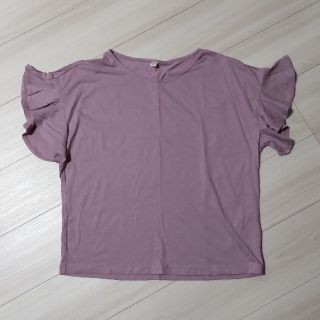 ユニクロ(UNIQLO)のUNIQLO フリルスリーブT(Tシャツ(半袖/袖なし))