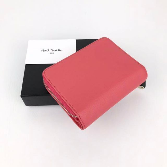 財布B品 Paul Smith ポールスミス 折り財布 ラウンドジップ ピンク - 財布