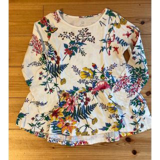 ベビーギャップ(babyGAP)のGAP  花柄フリルTシャツ　110センチ(Tシャツ/カットソー)