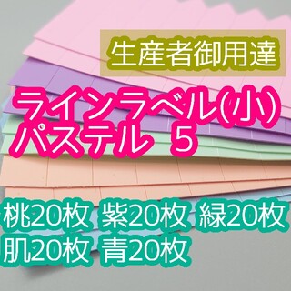 ラインラベル (小) パステル ５ 園芸ラベル カラーラベル 多肉植物(その他)