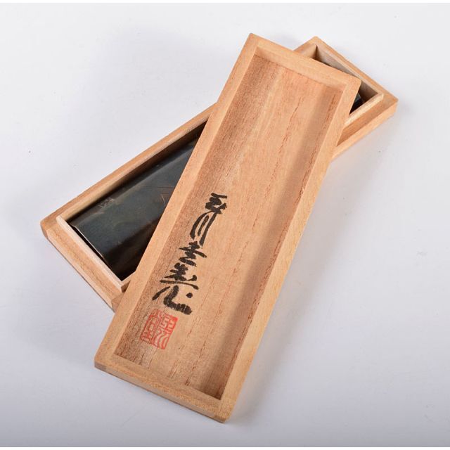 銅製 鎚起銅器 玉川堂造 松葉刻茶合 共箱 漢詩刻茶 銅製 鎚起銅器 玉川堂造 松葉刻茶合 共箱 漢詩刻茶