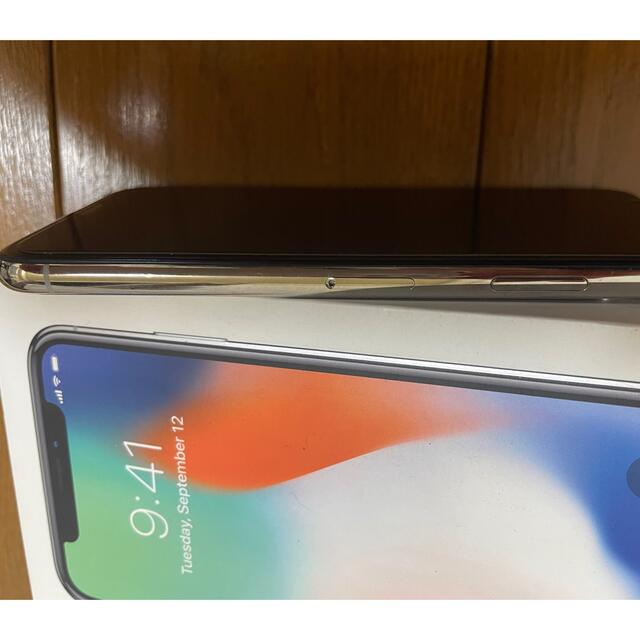 iPhone X  10 Silver 64GB アイフォン　美品