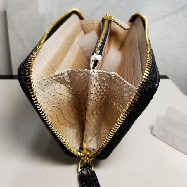 ファッション通販】 特注品の極上ワニ革×ヘビ革☆カイマンクロコダイル