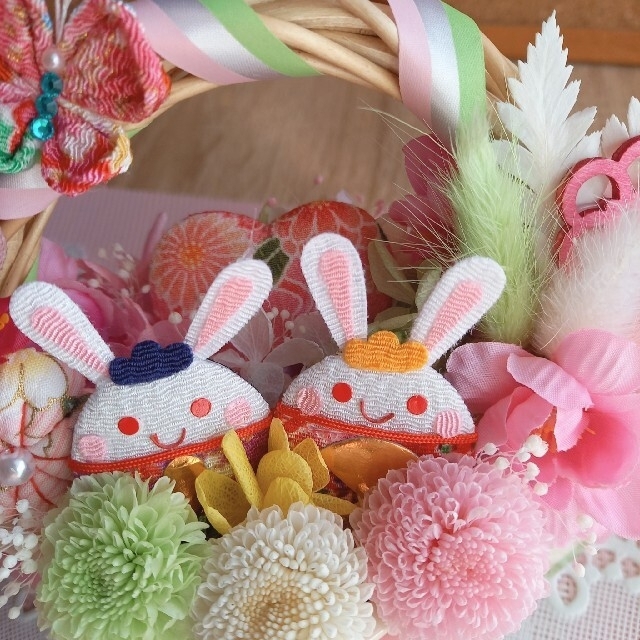 桃の節句❁雛飾りアレンジ❁ひな祭りハンドメイド