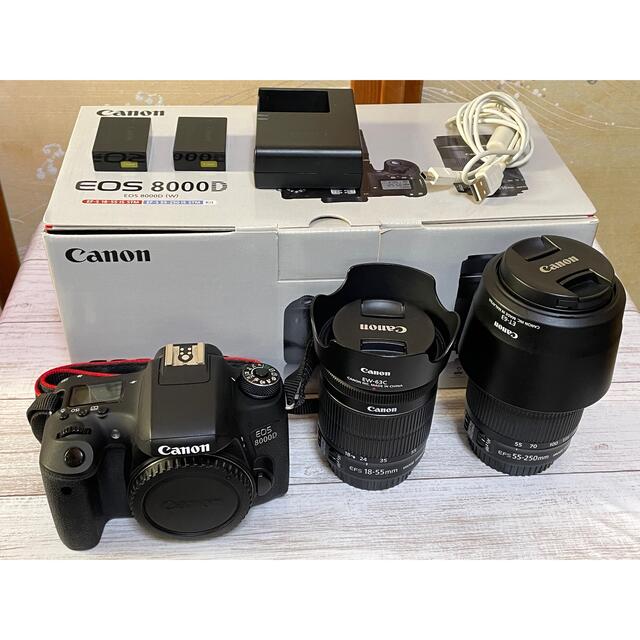 13万4800円canon eos8000d ダブルズームキット