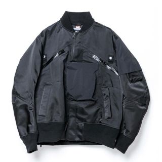 サカイ(sacai)のサイズ 2  ACRONYM  x SACAI  MA-1  黒(ミリタリージャケット)