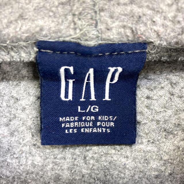 GAP(ギャップ)の希少 90s ギャップ フリースパーカー ビッグ刺繍 グレー レディースのトップス(パーカー)の商品写真