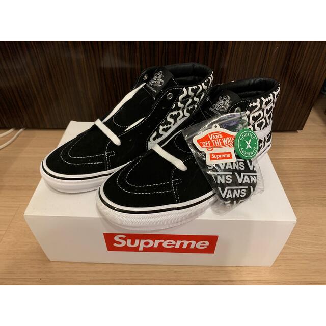 SUPREME × VANS   SK8-MID  バンズ　スニーカー　26.5