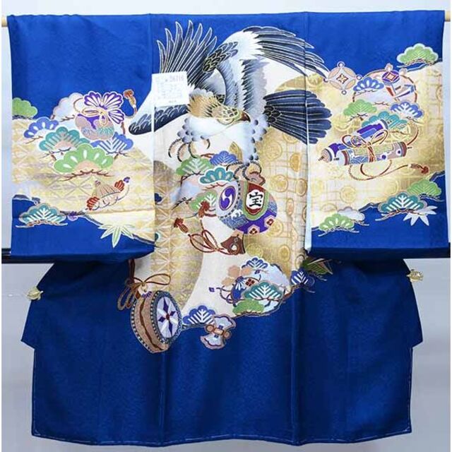 お宮参り 産着 男児 正絹 のしめ 豪華絢爛 金刺繍 グレー NO33632