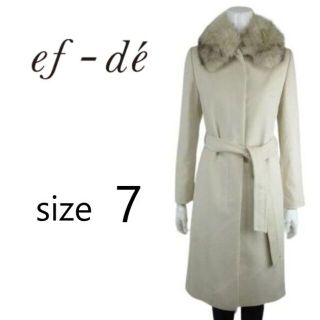 【美品】アンゴラコ65%コート ef-de