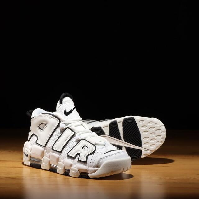 NIKE WMNS AIR MORE UPTEMPO White Black 白