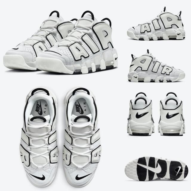 NIKE WMNS AIR MORE UPTEMPO White Black 白