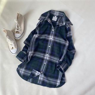 マディソンブルー(MADISONBLUE)の美品✨マディソンブルー シャツ チェック 春服 ブラウス M 長袖 日本製(シャツ/ブラウス(長袖/七分))