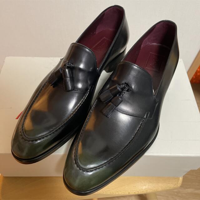 ブラック素材新品未使用　新品　BRIONI ブリオーニ　レザー オックスフォード UK8.5