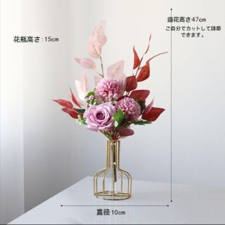 新品 インスタ映え インテリア 花瓶 造花 セット オシャレ 北欧 生花 飾り(花瓶)