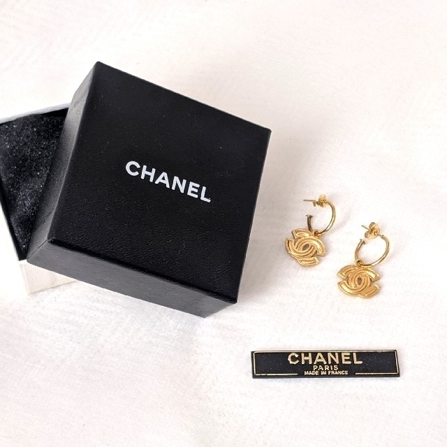 【CHANEL】 シャネル ★ ココマーク フープ ピアス  ヴィンテージ