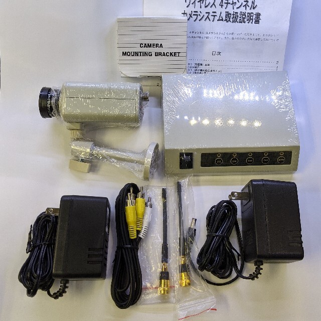 千代田常磐商行 白黒ワイヤレスカメラ 受信機CP-7000 送信機CP-7001