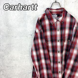 カーハート(carhartt)の希少 90s カーハート チェックシャツ ビッグシルエット タグロゴ 美品(シャツ)