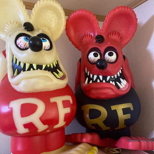 【デッドストック】RAT FINK ラットフィンク巨大貯金箱☆黒×ピンク