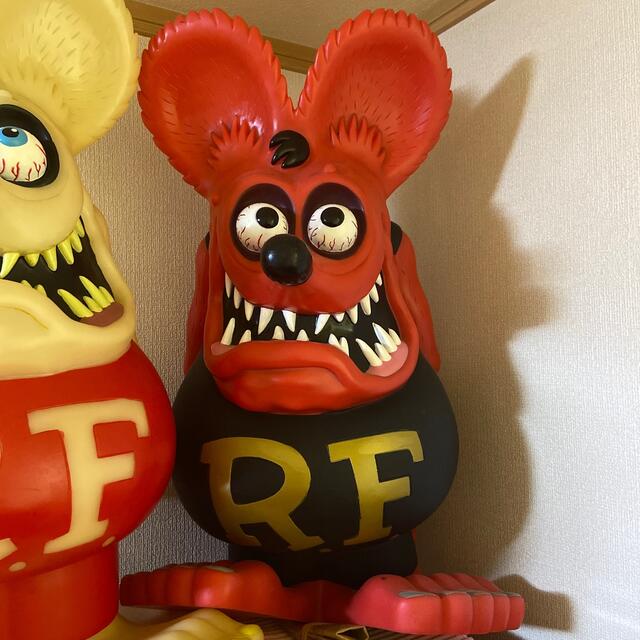 デッドストック】RAT FINK ラットフィンク巨大貯金箱☆黒×ピンク