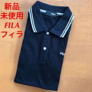 フィラ(FILA)の未使用メンズ ポロシャツ 半袖MサイズブラックFILAフィラ(Tシャツ/カットソー(半袖/袖なし))