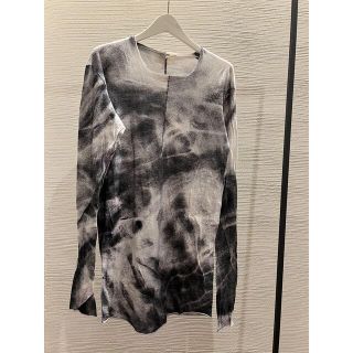 ダミールドーマ(DAMIR DOMA)のDAMIRDOMAダミールドーマ 総柄ロンTシャツ　カットソー　ステッチ　44(Tシャツ/カットソー(七分/長袖))