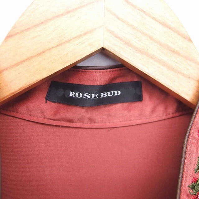 ROSE BUD(ローズバッド)のローズバッド チャイナシャツ シャツ ブラウス 刺繍 花柄 長袖 F ピンク レディースのトップス(シャツ/ブラウス(長袖/七分))の商品写真