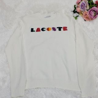 ラコステ(LACOSTE)の<美品>LACOSTE　ラコステ　マルチカラーネーム　ステッチニット(ニット/セーター)