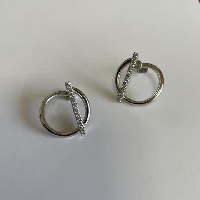 美品】jouete ジュエッテ ジルコニア サークル イヤリング シルバー