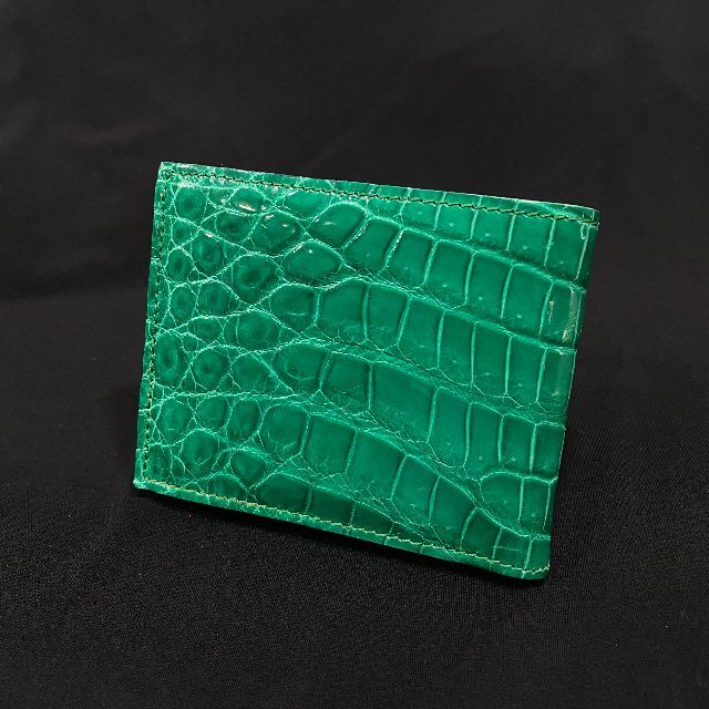 Parri's　イタリア製　クロコダイル　二つ折り財布