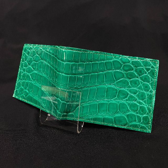 Parri's　イタリア製　クロコダイル　二つ折り財布
