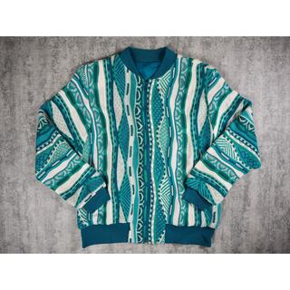 80s  90s   3D knit Zip up Blouson(ブルゾン)