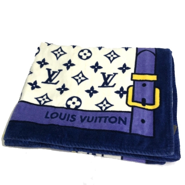 LOUIS VUITTON - 美品 ルイヴィトン カバモノグラム エポンジュ バスタオル ビーチタオル ブルーの通販 by ブランドショップ