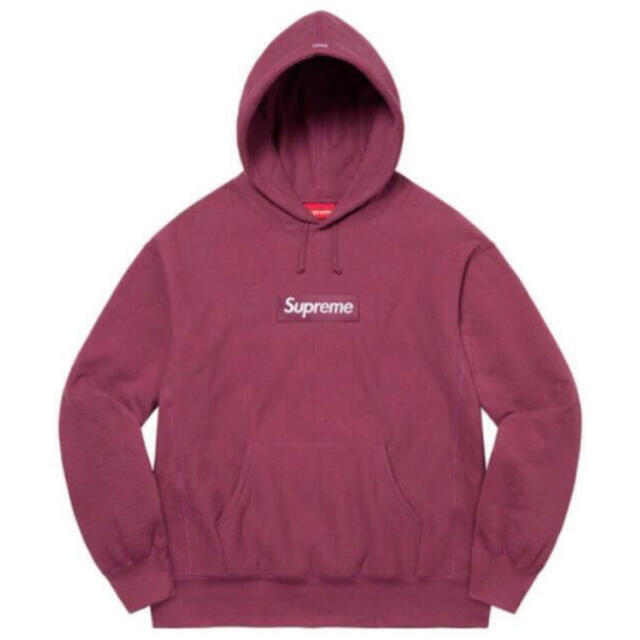 supreme box logo hooded L PLUM