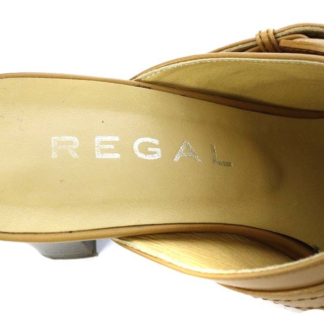 REGAL(リーガル)のリーガル ミュール パンプス ハイヒール スクエアトゥ 22.5cm ベージュ レディースの靴/シューズ(ミュール)の商品写真