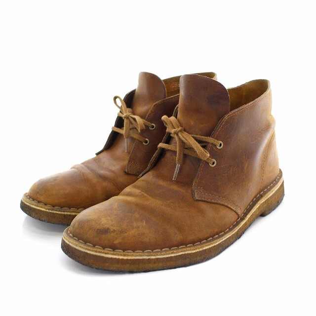 32cm筒高クラークス clarks デザートブーツ レザー US9.5 27.5㎝ 茶