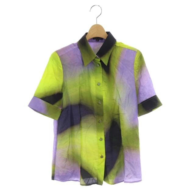 ESCADA(エスカーダ)のエスカーダ ESCADA シャツ 半袖 グラデーション 34 黄 緑 黒 紫 レディースのトップス(シャツ/ブラウス(半袖/袖なし))の商品写真