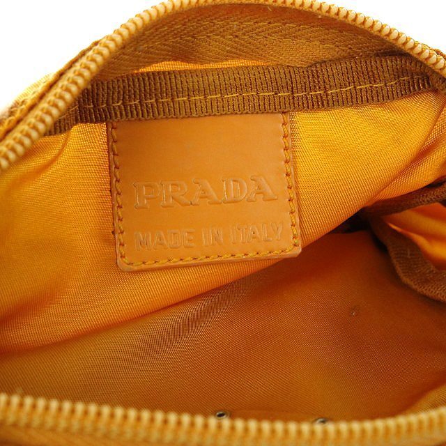 PRADA(プラダ)のプラダ PRADA ミニポーチ ナイロン オレンジ レディースのファッション小物(ポーチ)の商品写真