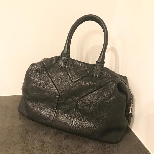 美品】イヴサンローラン レザーボストンバッグ Yロゴ イージー