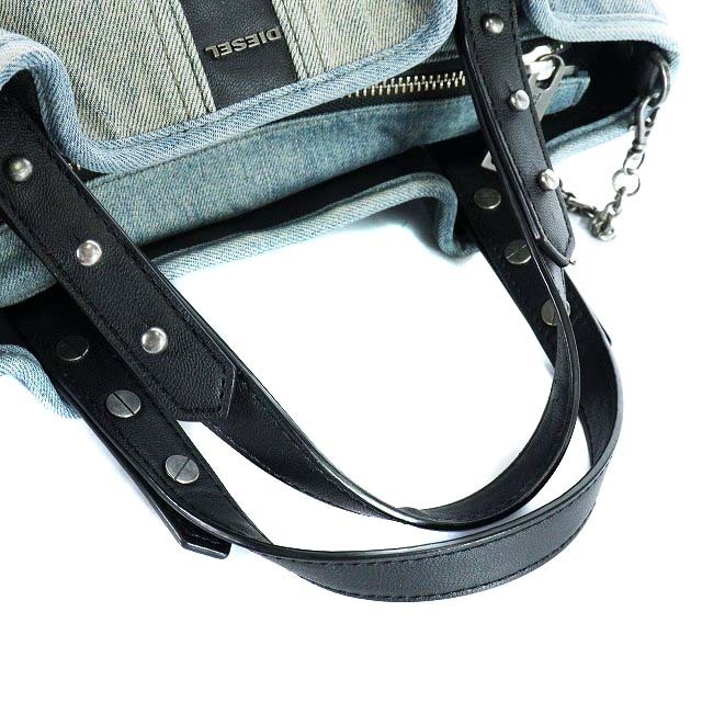 DIESEL(ディーゼル)のディーゼル ハンドバッグ ショルダーバッグ デニム チェーン 青 レディースのバッグ(ハンドバッグ)の商品写真