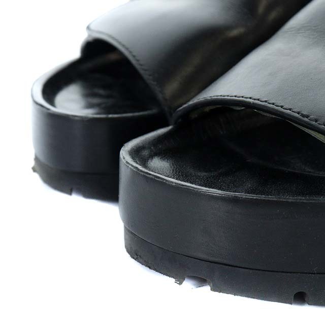 セリーヌ ボクシーサンダル ヘップサンダル レザー 厚底 37 24cm