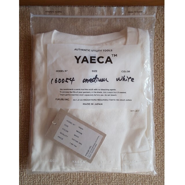 YAECA(ヤエカ)のご専用品☆未使用品☆YAECA/ヤエカ☆クルーポケT レディースのトップス(Tシャツ(半袖/袖なし))の商品写真