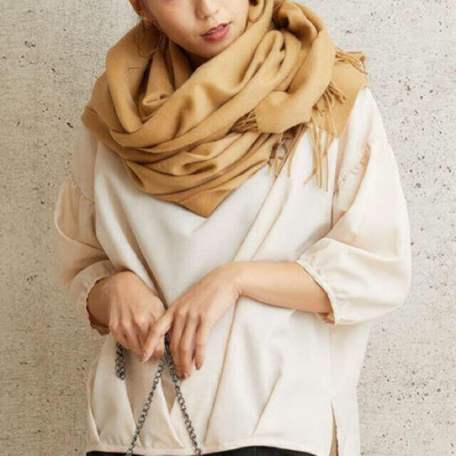 正規代理店タグ付◇ジョンストンズ カシミアストール 新品 キャメル